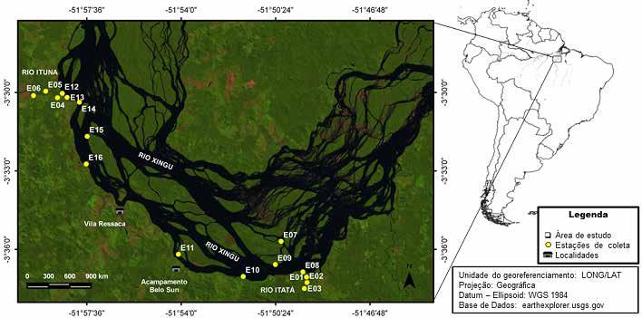 952Padrões de distribuição e ocorrência do Ictioplâncton no Médio Rio Xingu, Bacia Amazônica hábitat, no trecho médio do rio Xingu, ampliando assim, o conhecimento ecológico e biológico desse