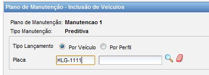 Todos os campos desta tela são filtros para a pesquisa de veículo.