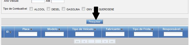 botão Pesquisar, na parte inferior da página, conforme a figura demonstra: Após clicar no botão Pesquisar, o veículo