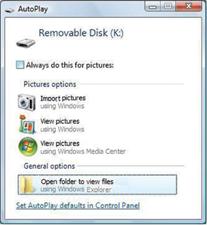 Copiando imagens para um computador sem PMB 3 Clique na pasta [Open folder to view files] (Abrir pasta para exibir arquivos) (no Windows XP: [Open folder to view files] (Abrir pasta