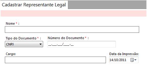 SUPRIMENTOS Cadastro dos Itens Marca do Item: Campo para o cadastro do nome/expressão do produto; Quant.