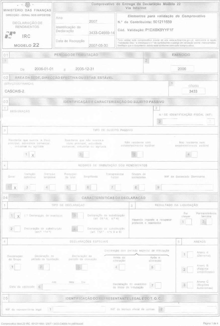 6.6.3 Declaração