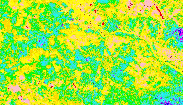 Figura 5 - Fluxo de calor latente (λe) em W m -2 segundo o SEBAL e imagem TM Landsat 5, para o dia 07/12/2006, no Perímetro Irrigado Califórnia,SE.