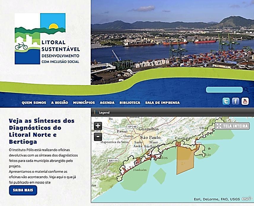 Site Observatório Litoral Sustentável www.litoralsustentavel.