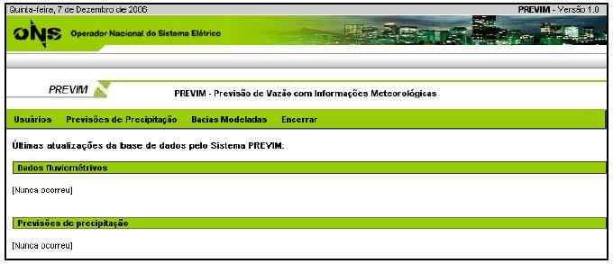 ao usuário a visualização da lista de pontos de previsão de precipitação cadastrados no sistema.