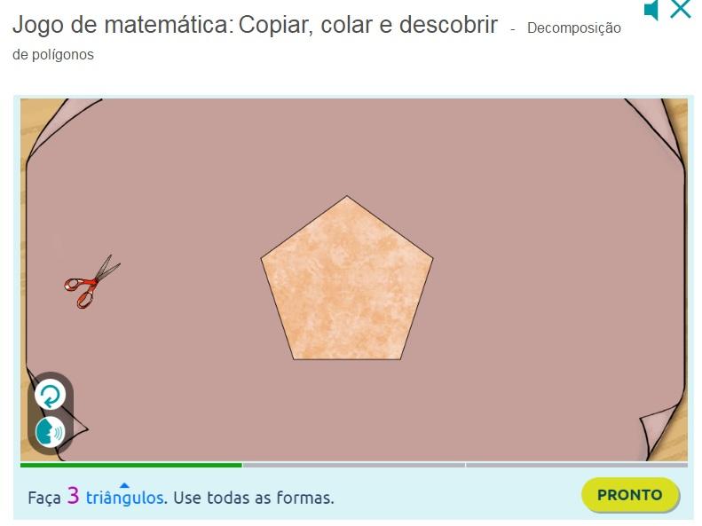 6 P e rgunt e : Qual é a forma na tela? Um pentágono. P e rgunt e : Quantos vértices e lados tem o pentágono? Um pentágono tem 5 lados e 5 vértices. Aponte os 5 lados e 5 vértices do pentágono.