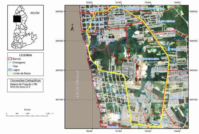 Figura 01 - Mapa de Localização da Bacia hidrográfica do Paracuri