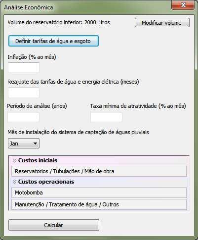 5. Análse econômca O Netuno também permte verfcar a vabldade fnancera do sstema, através do botão Análse Econômca (Fgura 6). Fgura 6 Interface para a análse econômca.