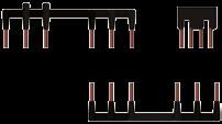 Potência do motor trifásico - Regime AC-3-4 polos - 60 Hz 0 V 380 V 440 V kw / cv kw / cv kw / cv 0,75 / 0,75 / 0,75 /, /,5,