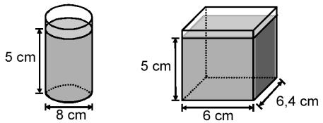 16... 6. 68. 0 - (UNIFOR CE) Considere um cilindro reto cujo raio da base mede r cm e cuja altura mede 1 cm.