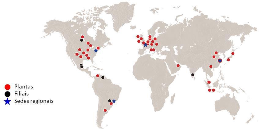 Localizações 46 plantas em mais de 20