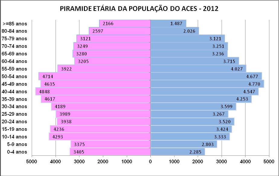 1.2 CARACTERIZAÇÃO SÓCIO-DEMOGRÁFICA DO ACES PIN Nos últimos anos, tem-se verificado um abrandamento do crescimento demográfico associado à evolução negativa da taxa de crescimento natural e à