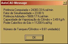 60 No campo Potência Nominal digite a potência Nominal do aparelho se for diferente do valor default. OBS.:O valor default é o da Norma 13932:1997.