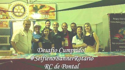 "Selfie" no Banner da Família Rotária ano 2015/2016, com a hashtag #SelfienoBannerRotario, ou postá-la na fanpage (fb.com/rotarypontal).