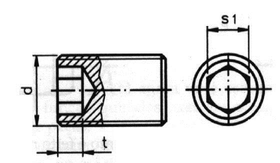 Características e nomenclatura dos parafusos mais utilizados na indústria Parafuso de cabeça sextavada Em desenho técnico, esse parafuso é representado da seguinte forma: b d = diâmetro do parafuso;