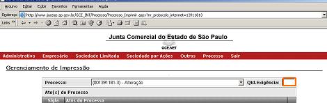 Observações: No campo QUANTIDADE EXIGÊNCIA informar 0 (zero), salvo houver exigências anteriores no processo; No campo DADOS clicar duas vezes em