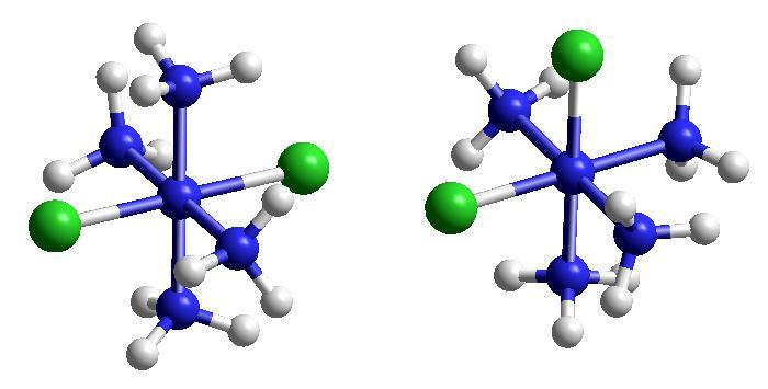 Isomeria Geométrica NH 3 Cl - trans-[cocl 2 (NH 3