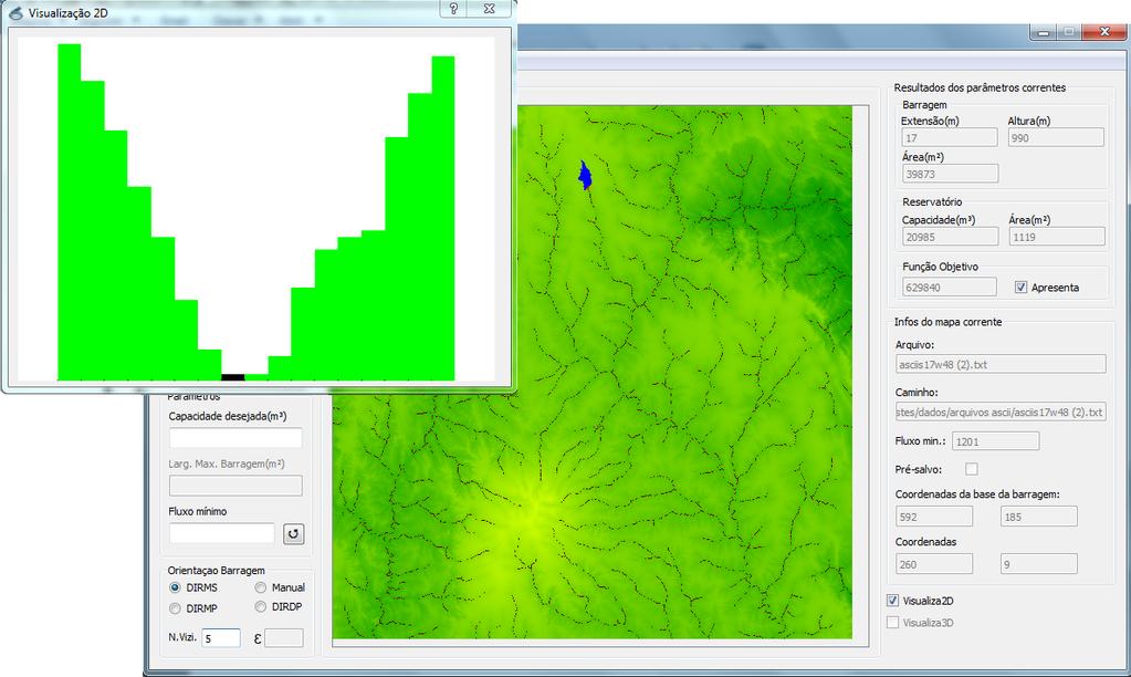 3. Materiais e Métodos 31 Figura 3.9: Interface gráfica do sistema com visualização do terreno de perfil do sistema (Anexo A).