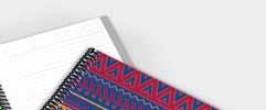 Caderno espiral capa dura - Unikolor Disponível no formato A4 e A5 com 120 folhas. Espiral simples. Capa dura forrada a papel impresso, com plasticização brilhante.