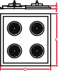 Linha ORIENTÁVEL EMBUTIR DXDQ 1xAR Decorativa quadrada de embutir com 1 foco recuado orientável. Corpo e moldura em chapa de aço tratada. Pintura eletrostática epóxi na cor branco total.