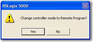 No canto superior esquerdo do programa software RSLogix 5000, clique no ícone de status. 2. Escolha modo de programa.