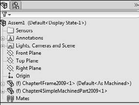 Tip You can press Ctrl+Tab to change between open documents, and Alt+Tab to change between open applications. These Windows conventions are not exclusive to SolidWorks. n 3.