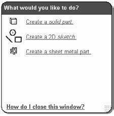 3 The SolidWorks Document Quick Tip As you continue working, Quick Tips displays a box, shown in Figure 1.