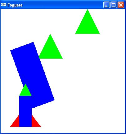 void DesenhaFoguete(void) { glclearcolor(1.0f, 1.0f, 1.0f, 1.0f); glclear(gl_color_buffer_bit); glpushmatrix(); //guarda matriz orig gltranslatef(3.0f, 2.0f, 0.