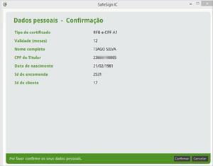 br/pt/certificates/search Preencha os campos: Verifique os dados do seu certificado está correto e Clique na opção "Confirmar"