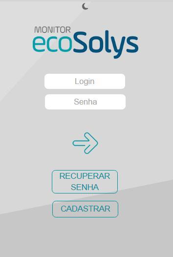 2. Acessando o monitor ecosolys Para acessar o monitor ecosolys basta entrar no site da ecosolys no endereço www.ecosolys.com.br e selecionar a aba página.