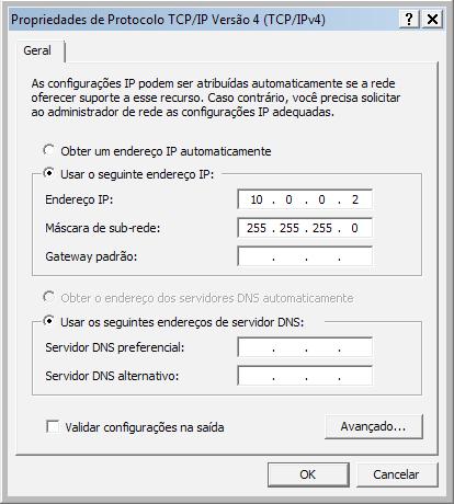 Obs.: O computador e o PVIP1000 devem estar na mesma faixa de endereço IP da rede para que se