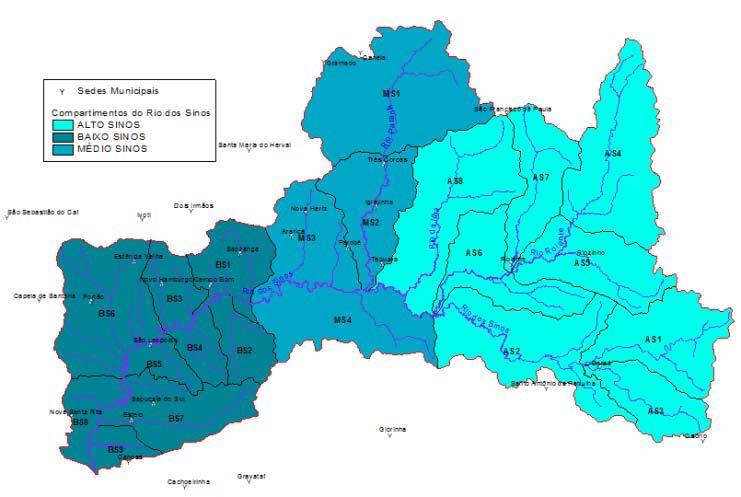 Campo Bom Plano Municipal de Saneamento Básico Relatório do Diagnóstico Município Área total (km²) (2) Área na bacia do Rio dos Sinos (km²) (3) % de área na bacia do Rio dos Sinos Rolante (1) 295,64