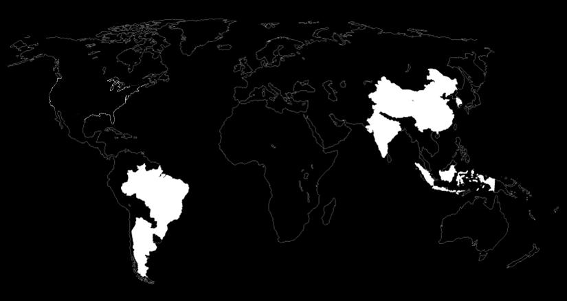 Países de Origem - Importações Principais Origens das Importações Brasileiras de Produtos Têxteis e Confeccionados (em valor - exclui a fibra de algodão) 1º - China Jan-Set 2009 US$ 973 mi Jan-Set