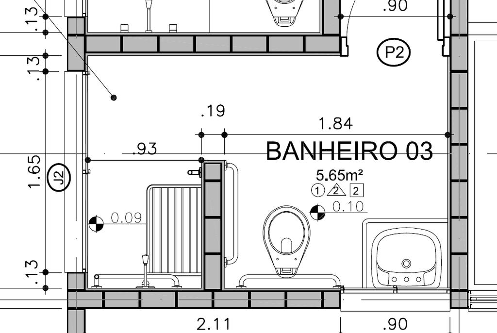 88 Figura 4.20 Acessibilidade em banheiro do Projeto A Ø60mm Ø60mm W.