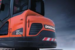 DOOSAN DX60R Escavadora Hidráulica: um novo modelo com novas funções A nova escavadora hidráulica DX60R