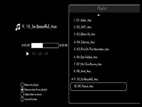 Reprodução de ficheiros multimédia Manual do Utilizador página 32 4.3. Espaço Music (Música) Para percorrer o menu, utilize os botões de navegação (Fig. 40).