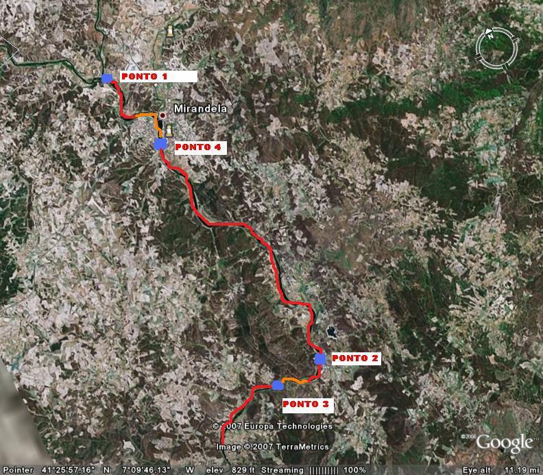 Para o ponto de amostragem Mirandela (Jusante da Ponte Açude) para todas as datas de amostragem foi obtida uma classe do tipo V Águas fortemente contaminadas Cor Vermelho.