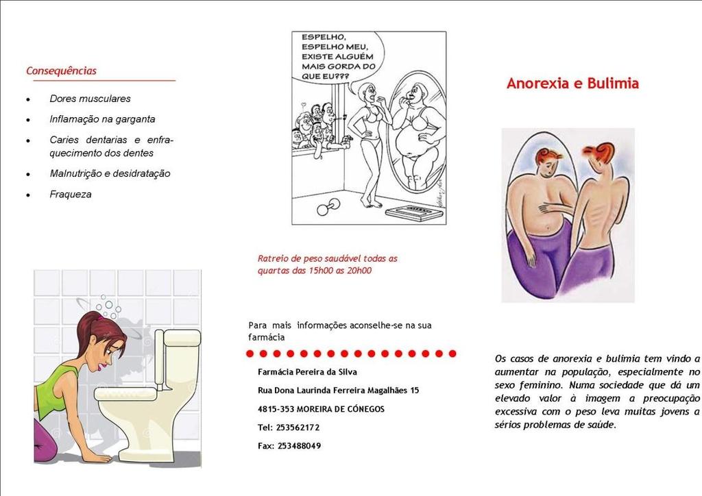 ANEXOS Anexo 1- panfleto informativo acerca dos distúrbios alimentares-
