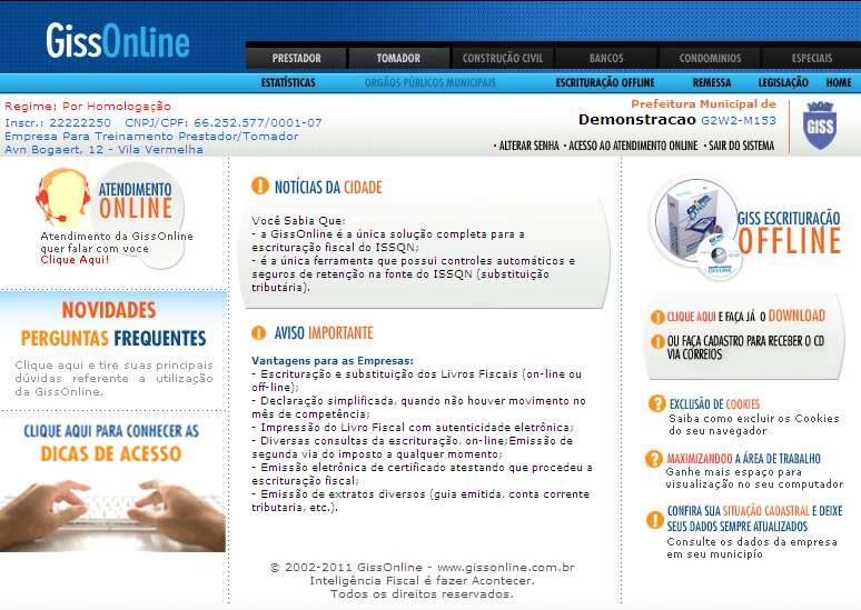 Efetivação de Arquivos Nesta etapa, o sistema irá efetivar as notas fiscais na escrituração fiscal online.