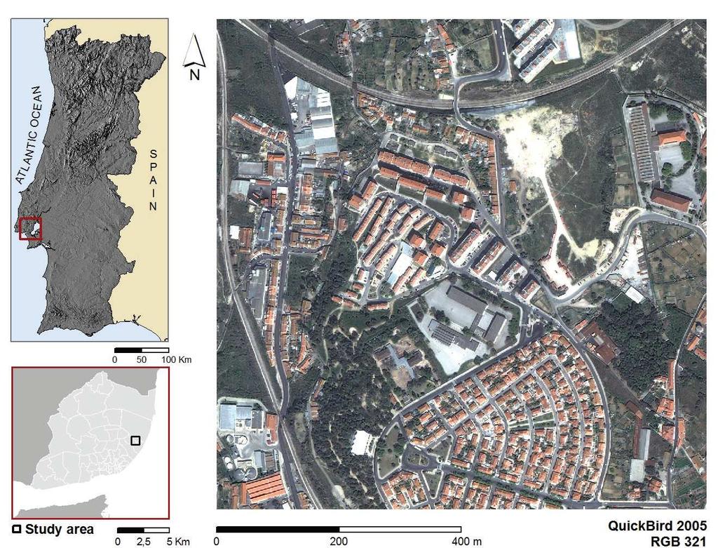 2. Detecção de Alterações As metodologias de detecção de alterações usando imagens de satélite de alta resolução permitem identificar alterações de ocupação do solo e podem ser utilizadas para