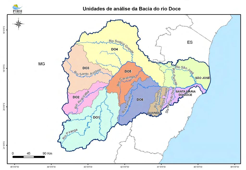 - Consórcio do Rio Santa Joana; - Comitê da Bacia Hidrográfica do Rio Santa Maria do Doce; - Consórcio do Rio Pancas; e - Comitê da Bacia do Rio São José.