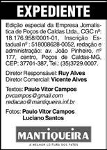 2 POÇOS DE CALDAS, SÁBADO, 10 DE JUNHO DE 2017 - www.jornalmantiqueira.com.