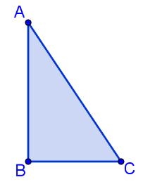 5. Na figura ao lado está representado um triângulo retângulo ABCD. Qual das igualdades seguintes é correta?