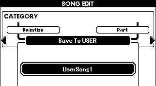 Mantenha pressionado por mais de um segundo 6 7 Para retornar ao visor Song Edit, pressione o botão [EXIT]. Pressione o botão [ ] para ouvir o resultado das suas configurações.