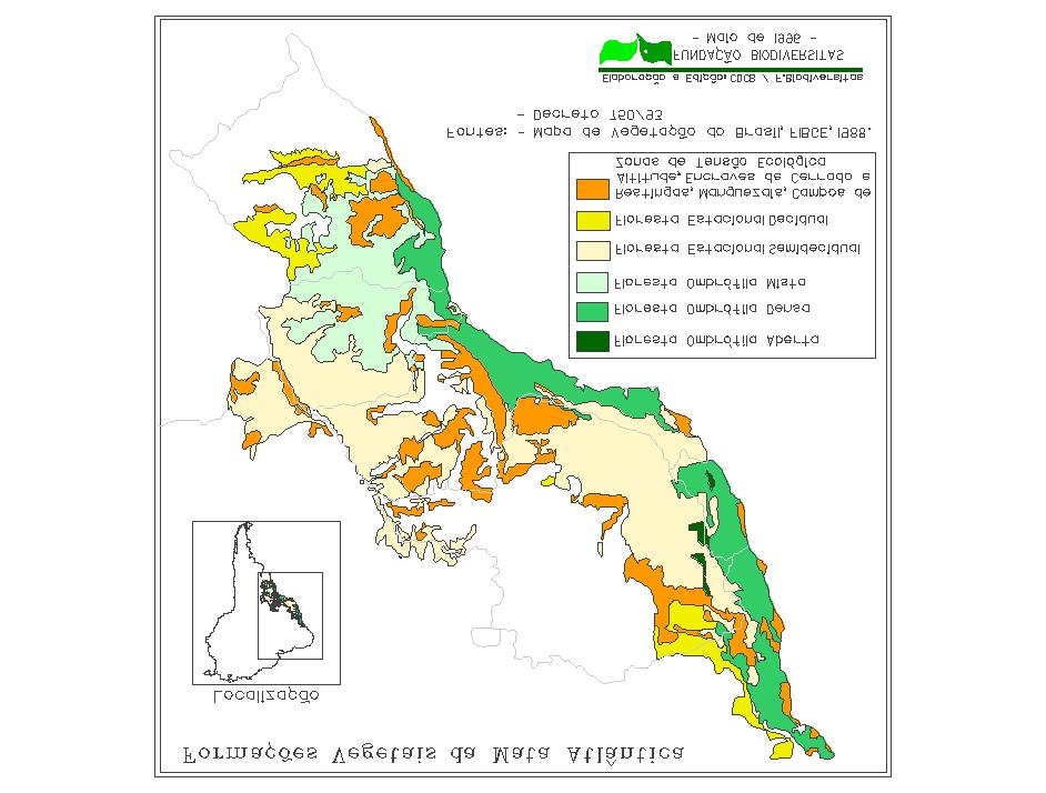 19 Figura 1 Formações vegetais da Mata Atlântica incluem cinco tipos de florestas, além de outras vegetações 2.