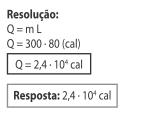 Quanto calor deve ser fornecido a essa água para que metade dela transforme-se em vapor? Dado: calor latente de vaporização da água = 540 cal/g.