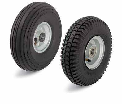 Série: P, roda Ø 180-300 mm Rodas pneumáticas, corpo de aço estampado 75-250 kg RoHS Dureza do rasto e pneu Resistência à temperatura Resistência ao Ruído de funcionamento Conservação do solo 0 Shore