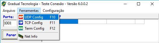 Execute o aplicativo Teste Conexão, informe a porta para comunicação e clique em INICIAR. Deve permitir o desbloqueio da porta pelo Firewall do Windows.