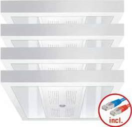 Luminária de tecto para montagem saliente / Série Alice - Conjunto de luminárias LED com painel de cor opala (MILKY) (difusor) - Aplicável como luminária encastrada no tecto para sistemas de tecto