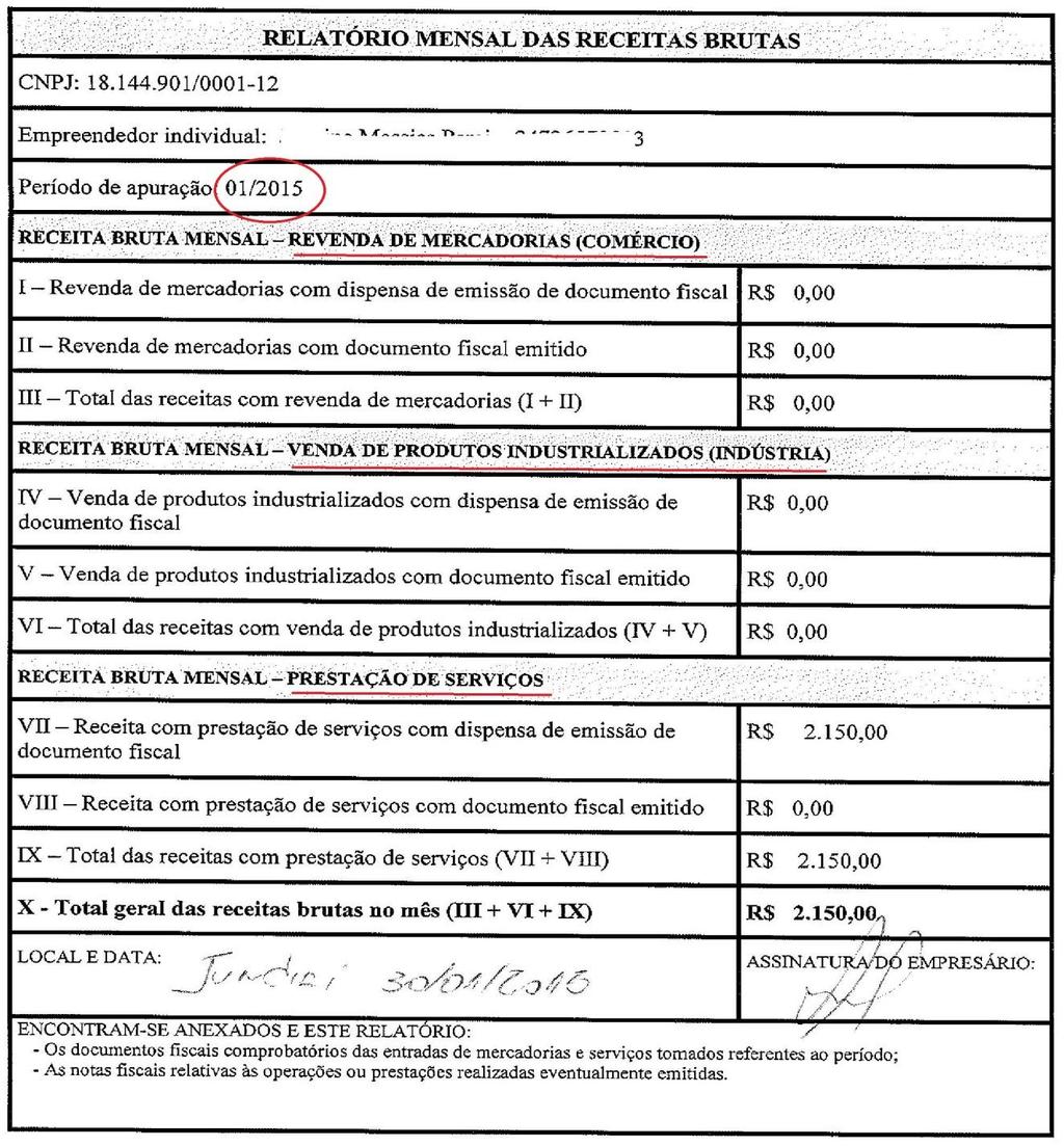 OBS: No caso de Microempresário ME, os lucros isentos são somados ao valor oficial de pró-labore, no EMEI não.